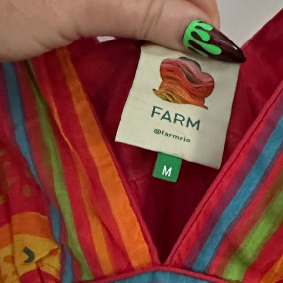 Farm Rio Colorful Sleeveless Dress with Tie Straps - Picture 4 of 9